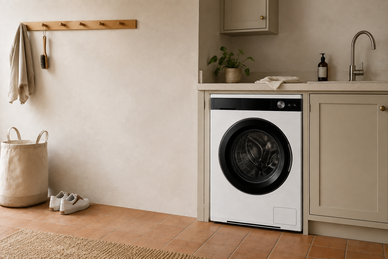Washer One in a family mudroom